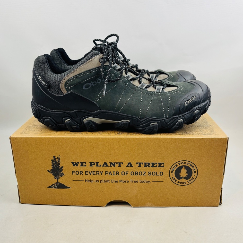 Oboz Bridger Low Hiking Boot Mens 11.5 Dark Shadow Waterproof Trail Shoes 22701